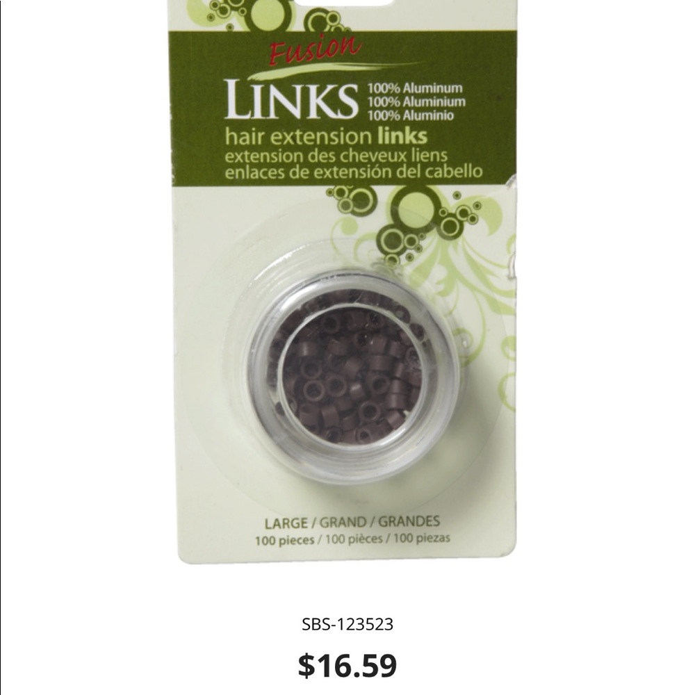 Fusion Links for hair extensions in brown